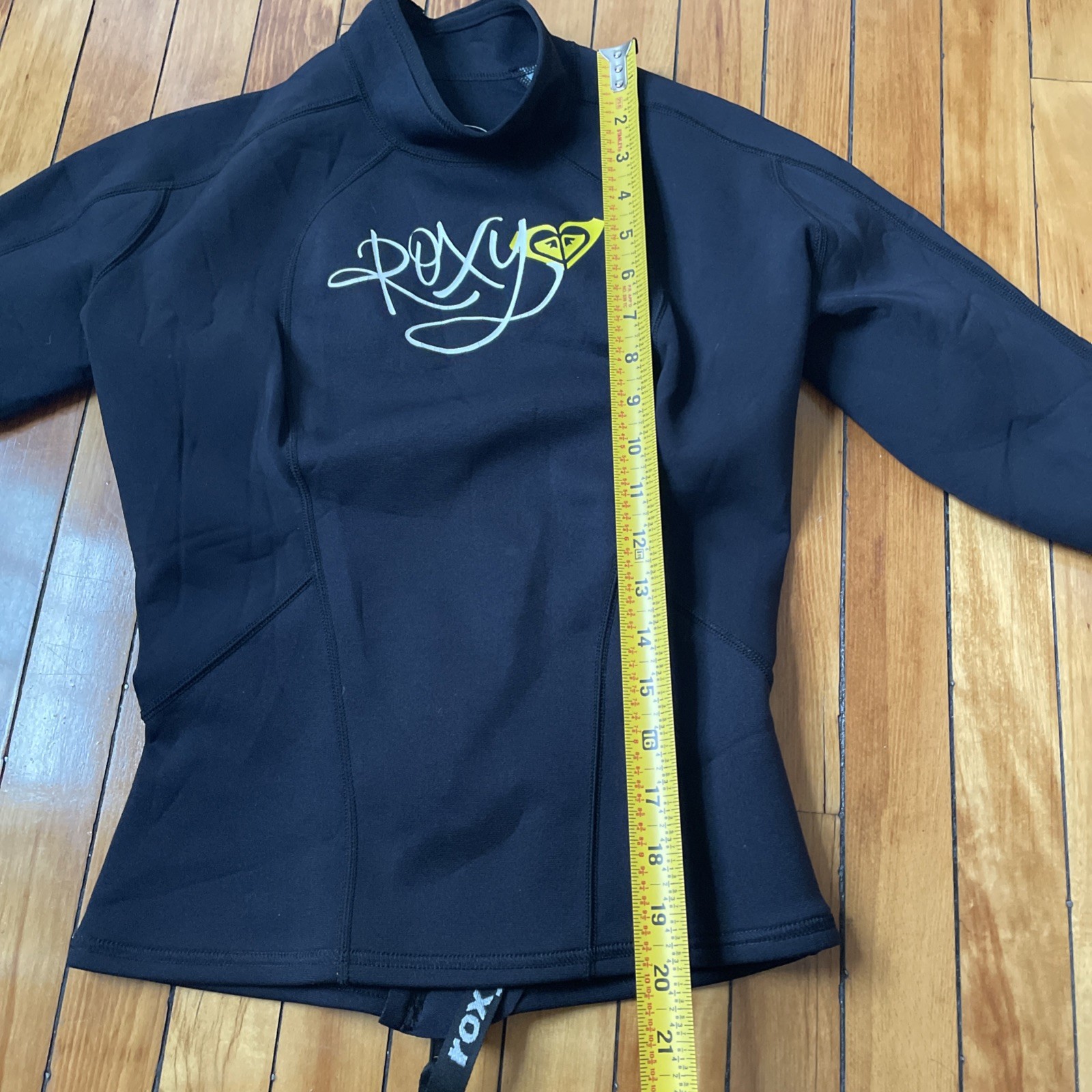 Roxy Black Wetsuit Top Womens Size 10/38 Syncro 1 Hyperstretch