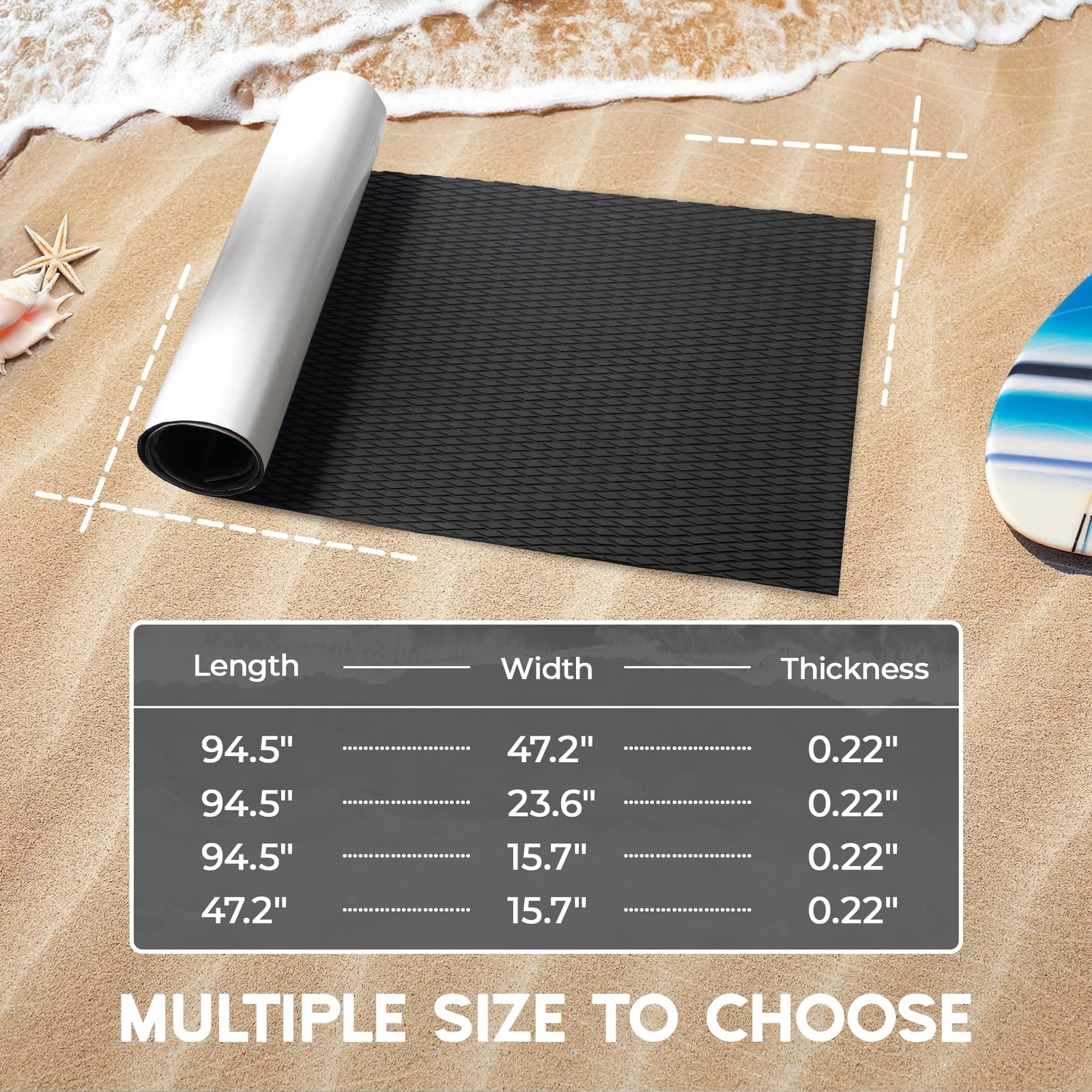 FOCEAN Boat Flooring – EVA Foam Sea Boat Decking Diamond Marine Deck Mats for…
