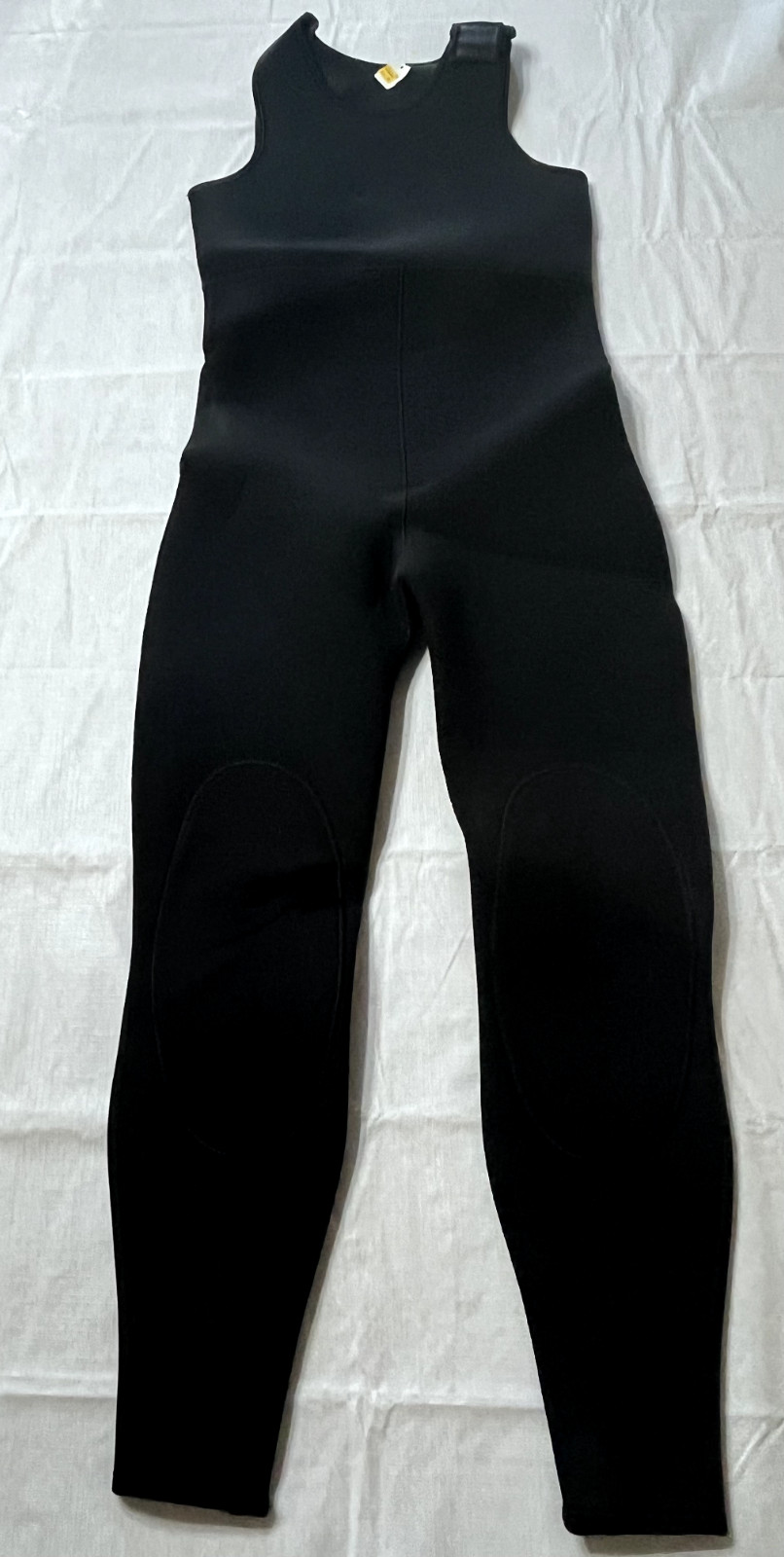Black Overalls 1 Piece Wetsuit w/Hook & Loop Shoulder Straps & Padded Knees