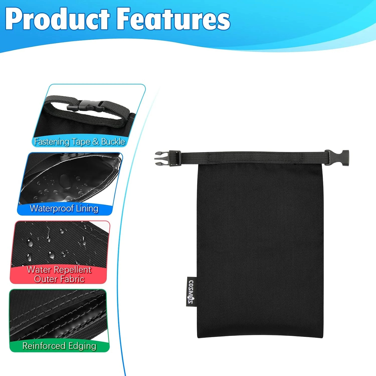 Cosmos 3 Pcs Waterproof Dry Bag, Mini Waterproof Pouch Portable Dry Sacks Small