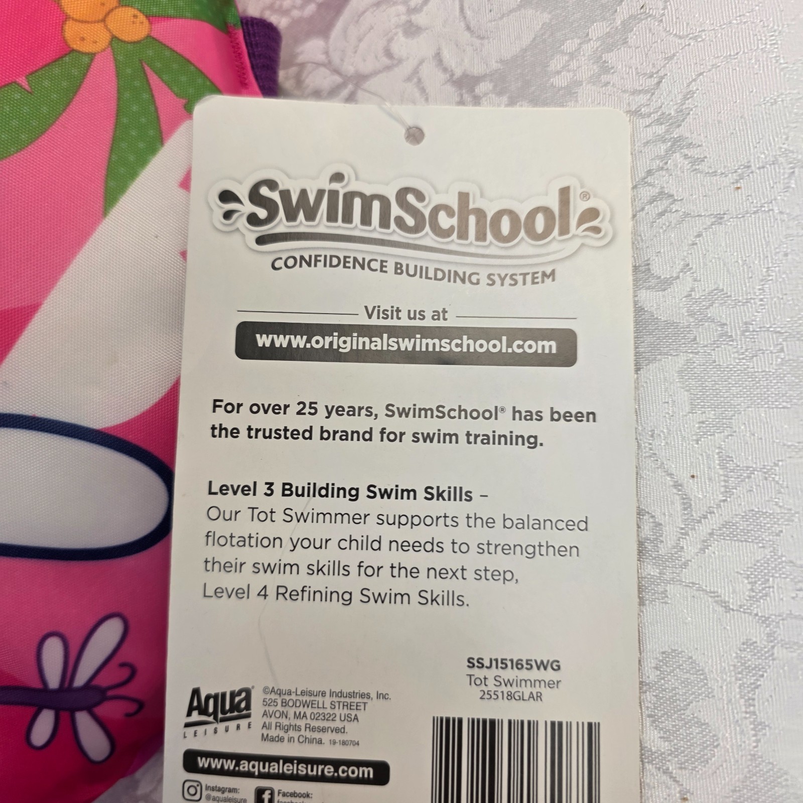 Child Swim Chest and Arm Floats 4-6 yrs made by Swimschool Frog orange