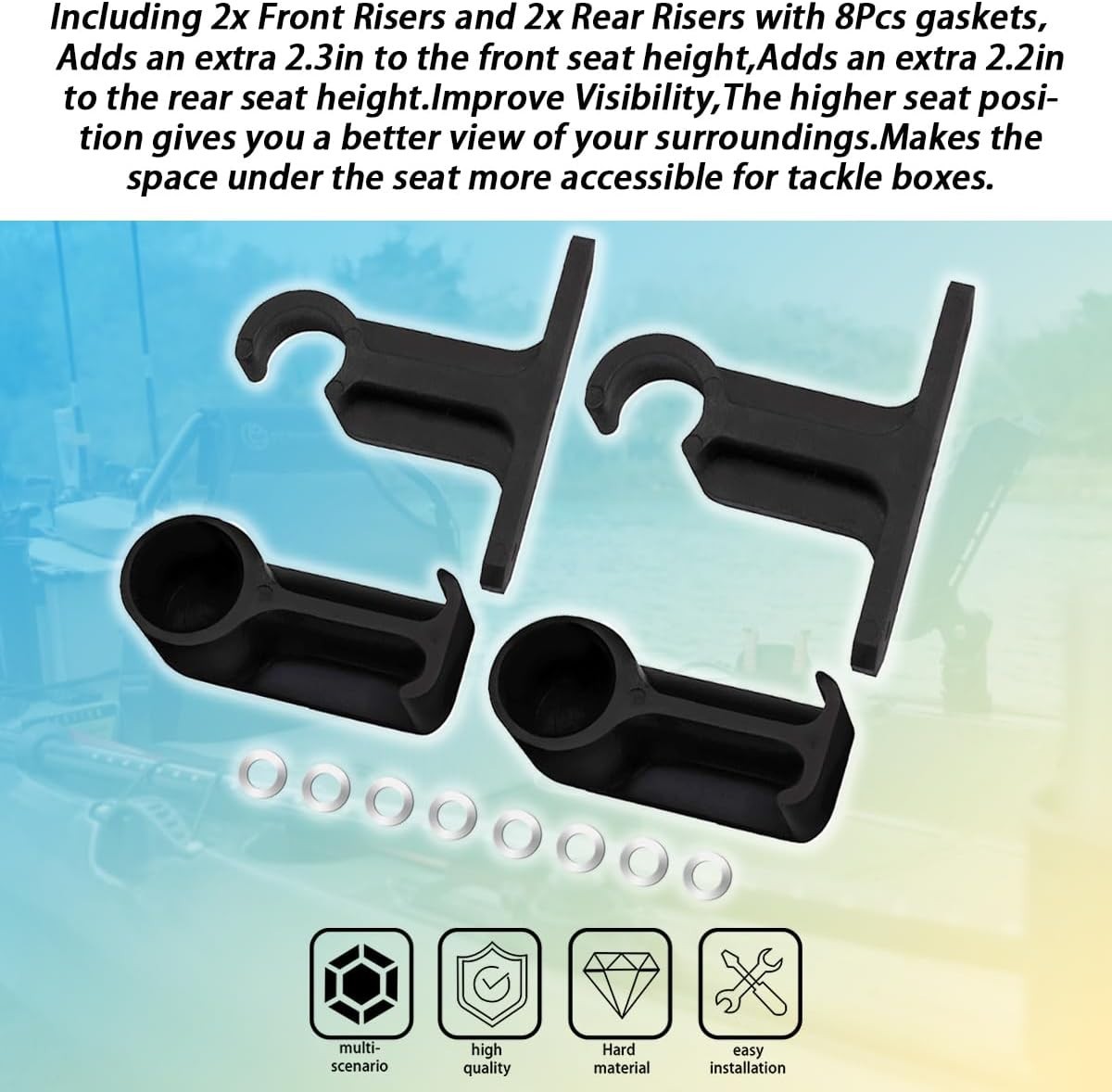 High-Quality 2-Inch Kayak Seat Risers – Perfect for Teton Angler & Tamarack