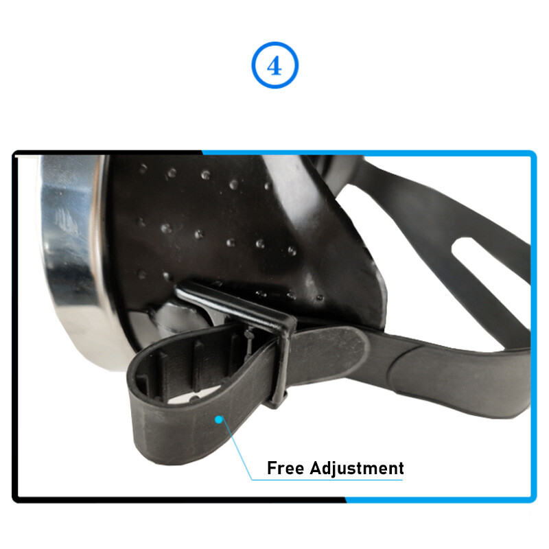 Freediving Mask Stainless Steel Oval Shape Rubber Mask Diving Goggles