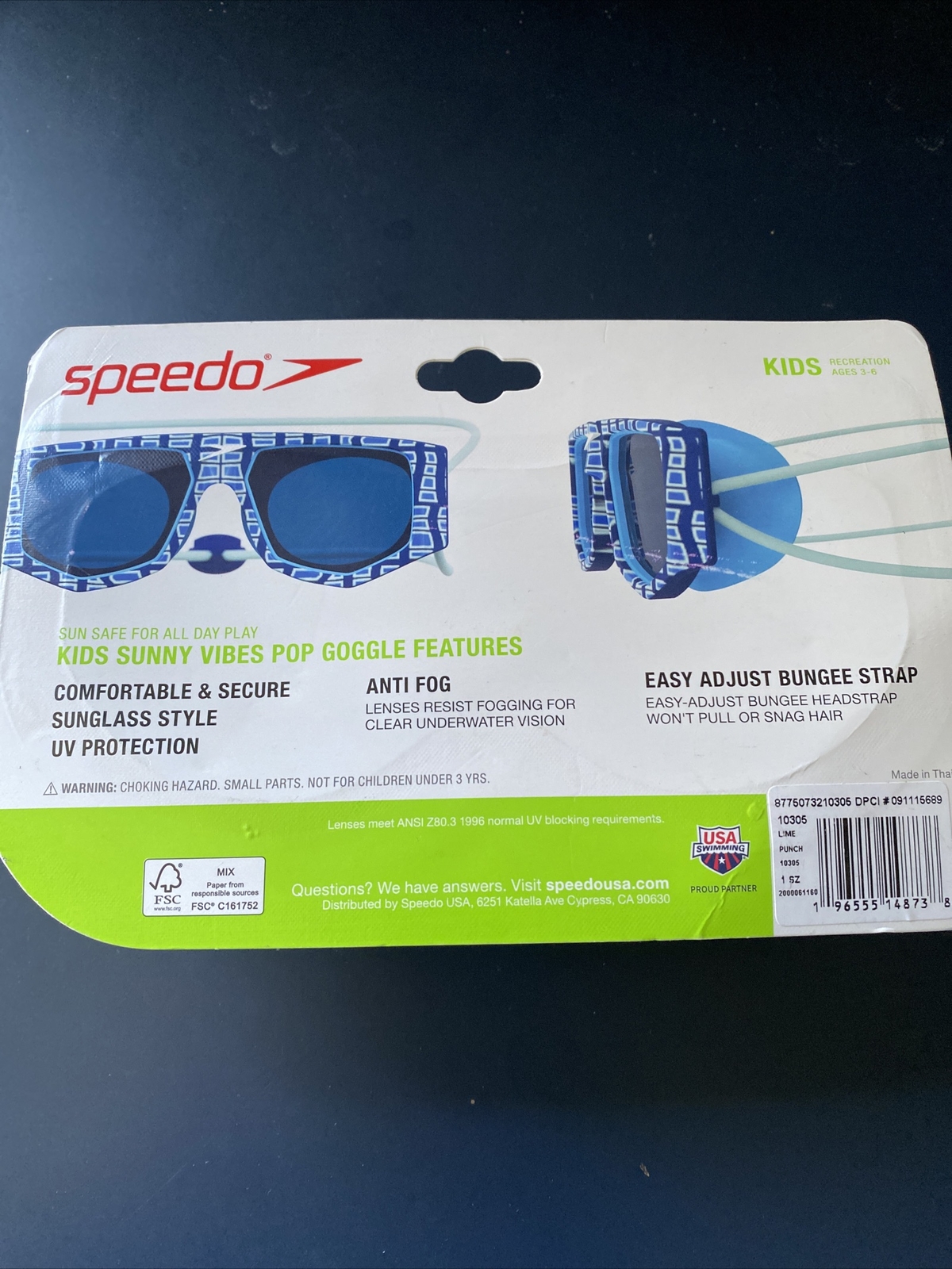 NEW SPEEDO KIDS AGES 3-6 KIDS SUNNY VIBES POP SUNGLASSES STYLE SEALED FREE SHIP!