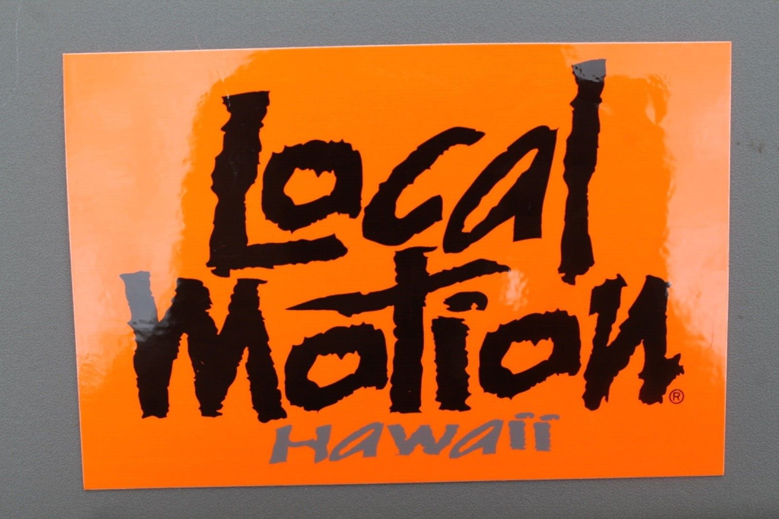 LOCAL MOTION Hawaii Surf Neon Orange Black OG 80’s LM2 Vintage Surfing STICKER