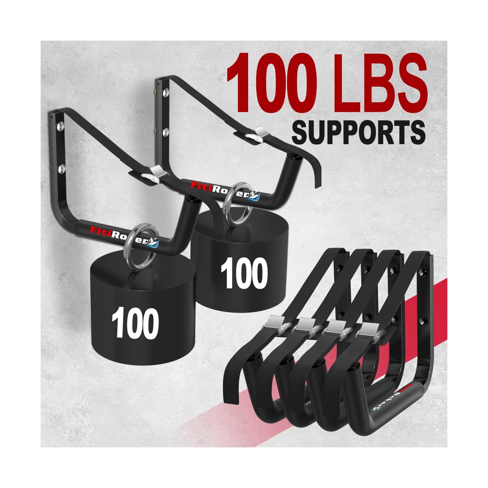 Kayak Storage Rack – 100LB Heavy Duty Kayak Wall Mount with Foa… FAST US