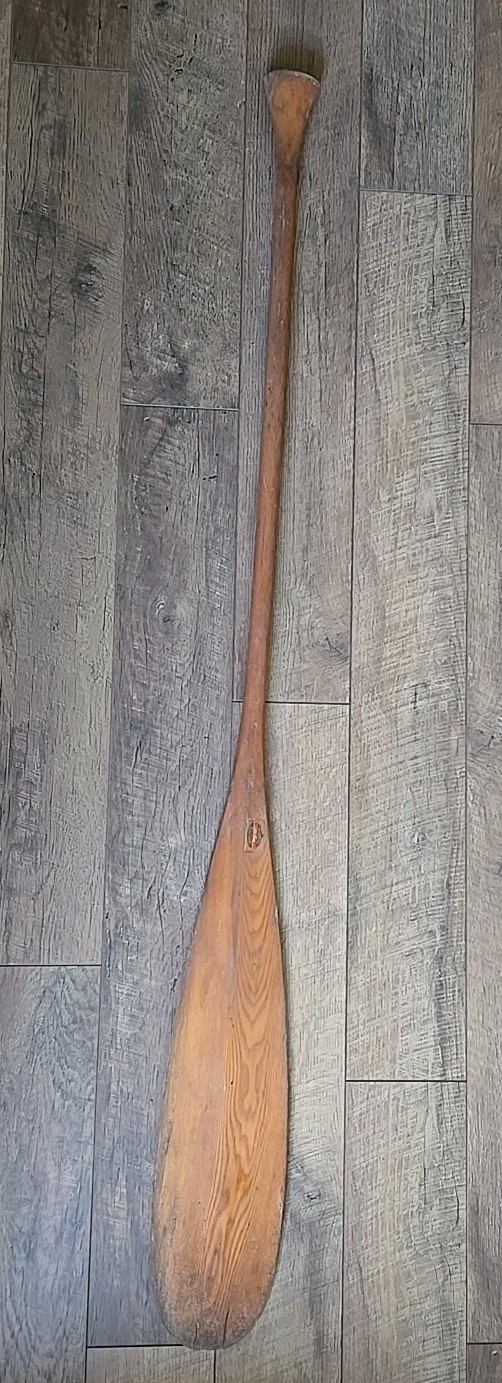 VTG Old Town Canoe Co Wood Oar Paddle 66″ Salvaged Home Wall Décor Maine