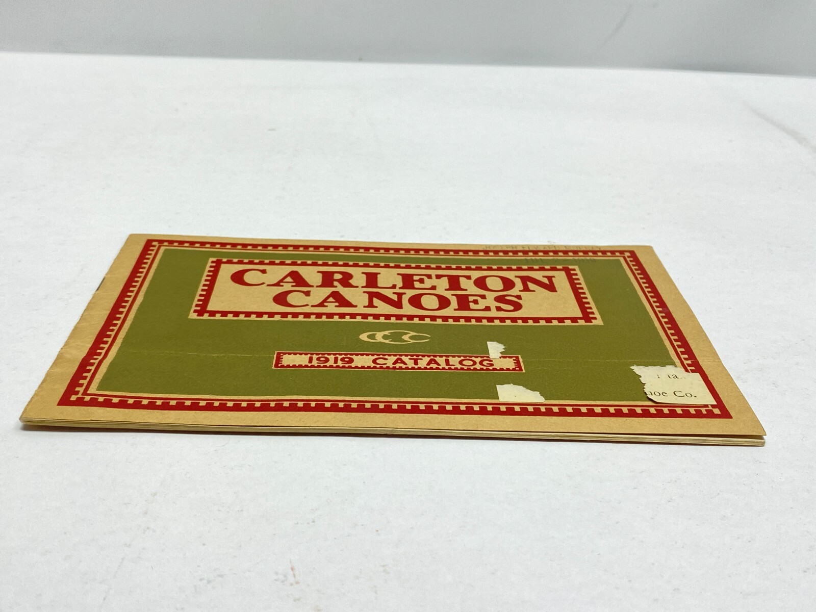1919 Carleton Canoe Catalog / Booklet Old Town MAINE ME Paddles Seats – B