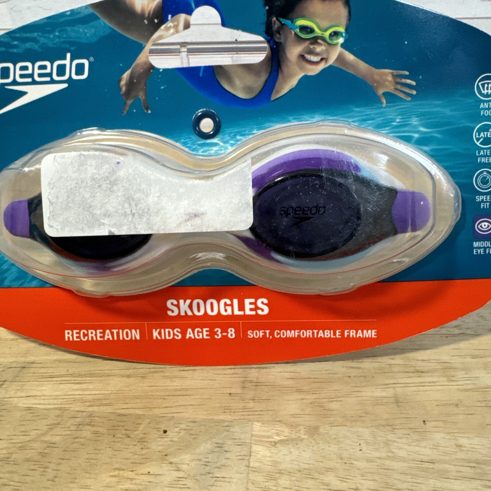 Speedo Unisex-Child Swim Goggles Skoogle Ages 3-8 – Blue/purple recreational.
