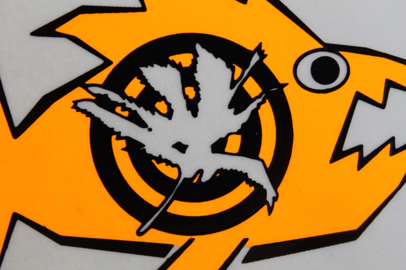 Island Classics Neon Fish Orange Hawaii OG Neon 80s V58B Vintage Surfing STICKER