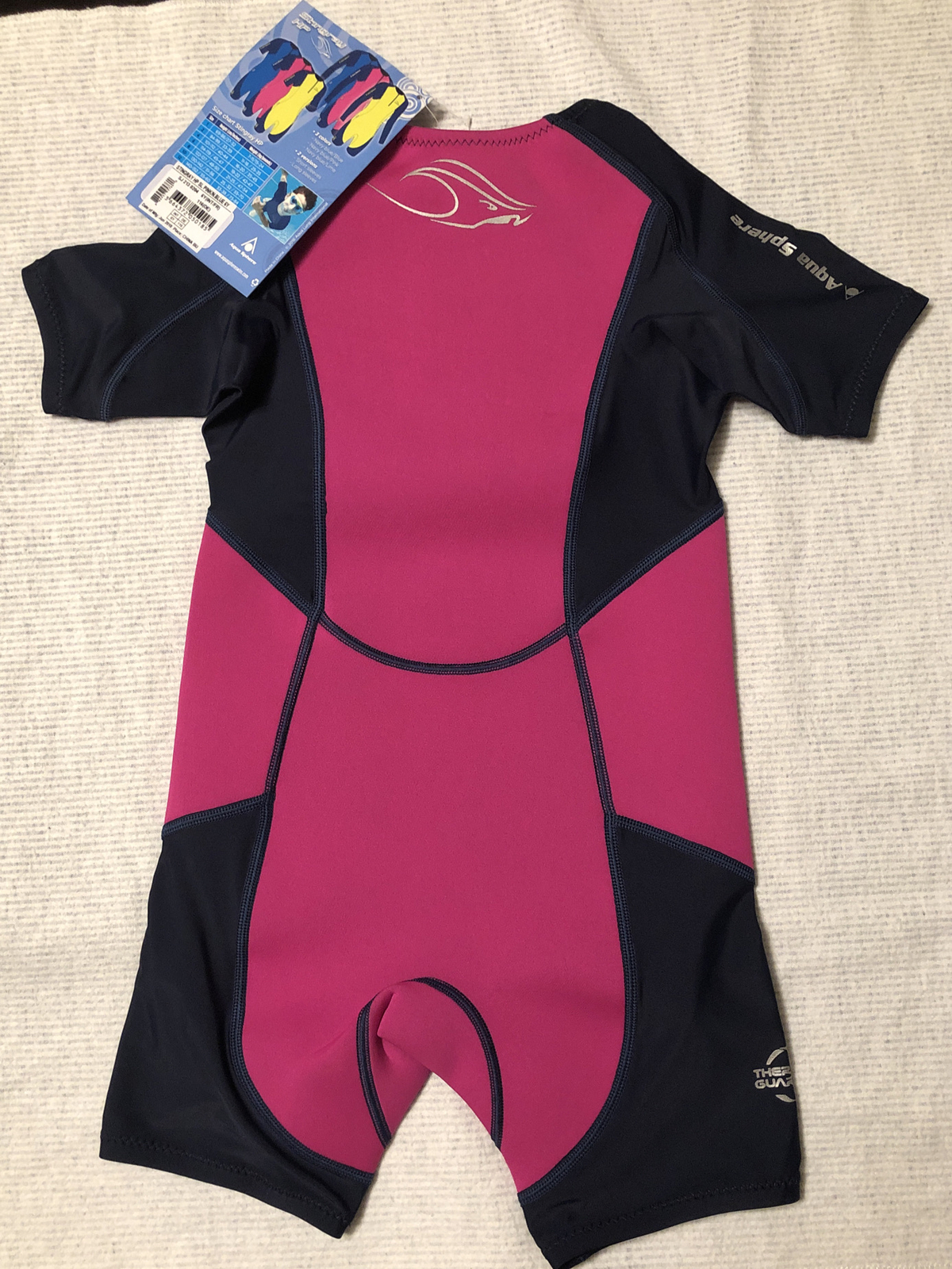 NEW! Aqua Sphere Youth Sz 6 Stingray Core Warmer Short Sleeve 2MM Wetsuit