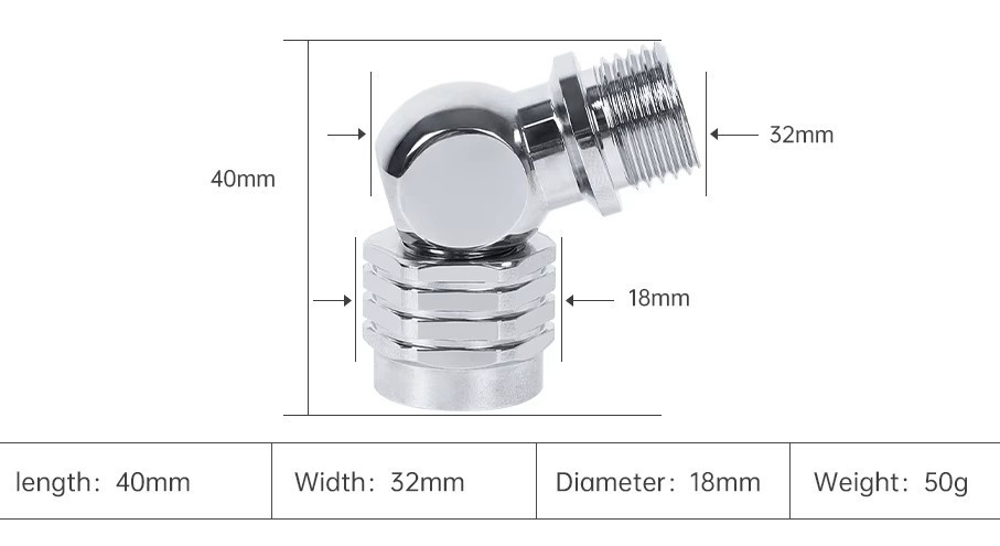 110° Scuba Dive 2nd Stage Regulator Swivel Adapter 9/16″ – 18 UNF 110 Degree
