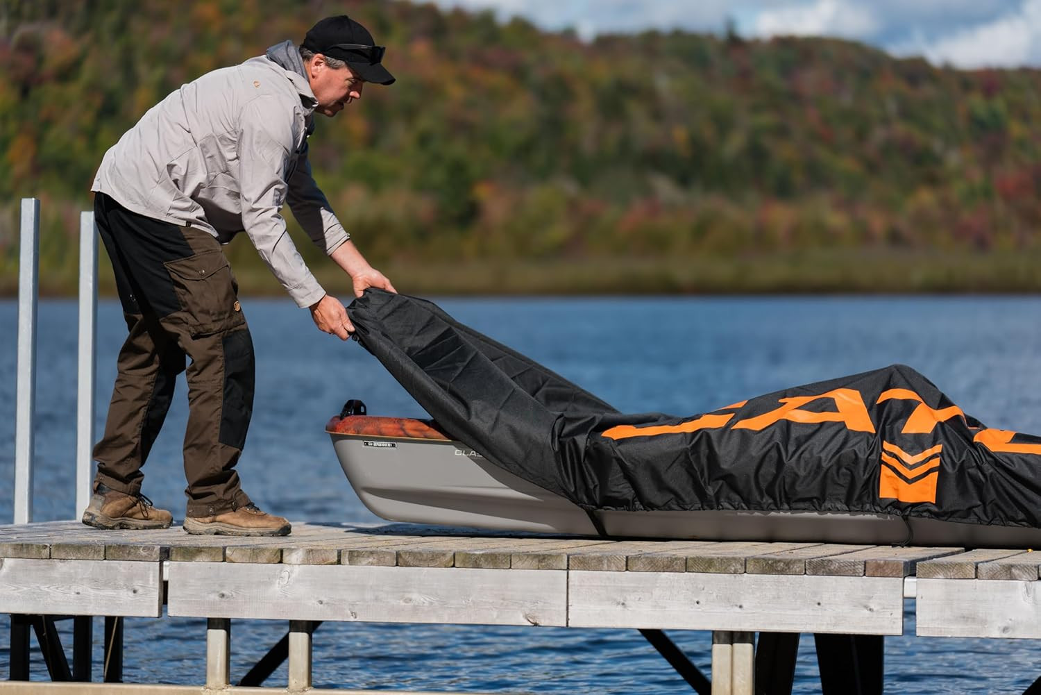 Catch Kayak Cover – Water-Repellent & UV Protection – Heavy Duty – 2 Sizes, Grey