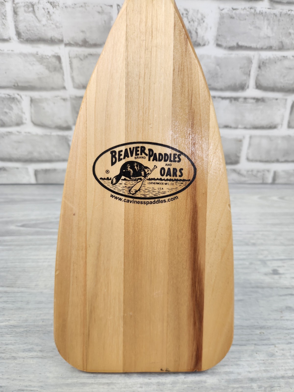 Beaver Brand Paddles and Oars Leatherwood MFG. Co. Wood 30” Paddle Used