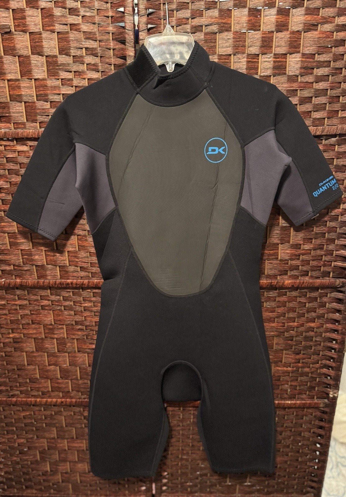 Dakine Quantum Back Zip Shorty 2/2 F/L Black/Grey Wetsuit-Men’s Size Large Tall