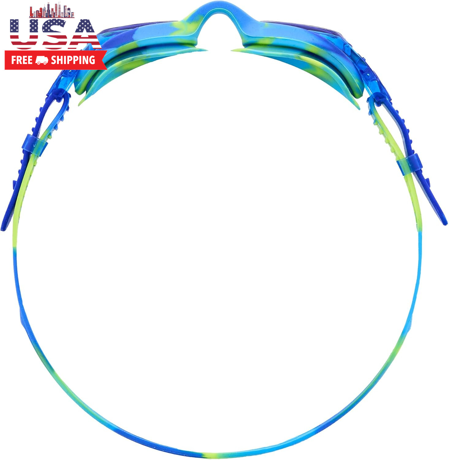 Swimple Tie-Dye Kids’ Swim Goggles – Non-Mirrored Swimming Goggles for Competiti
