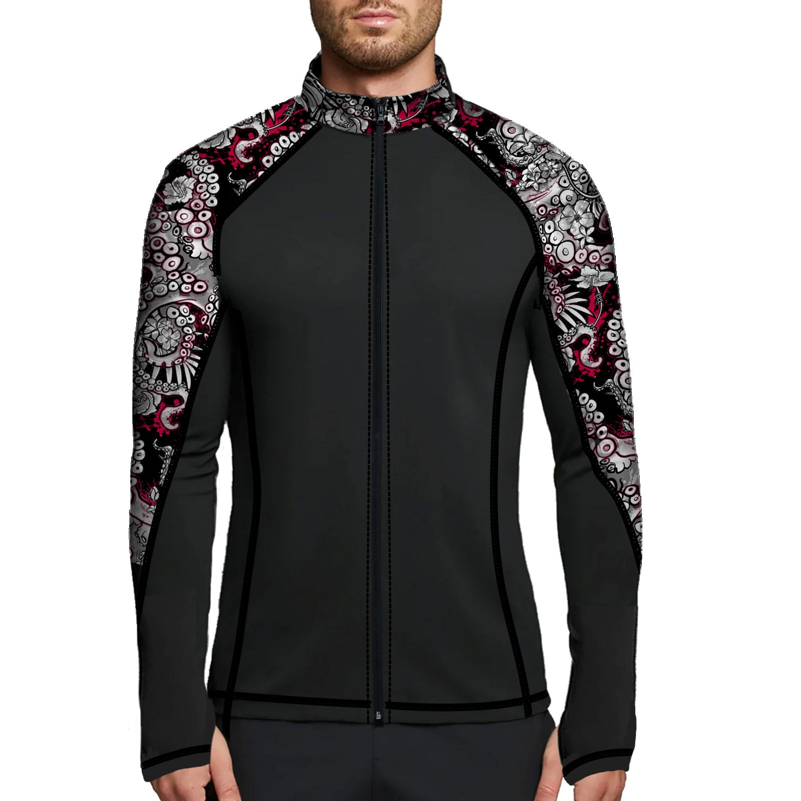 Spacefish Army Full Zip Men’s Rashguard – Octopower