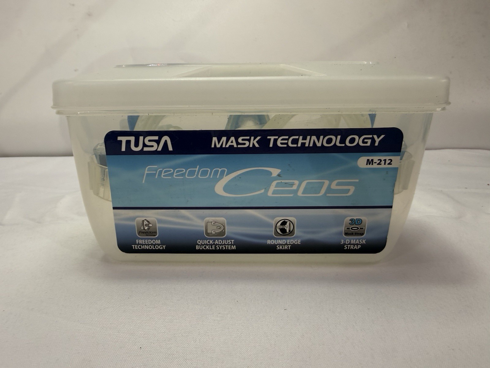 TUSA M-212 Freedom Ceos Scuba Diving Mask Blue With Case