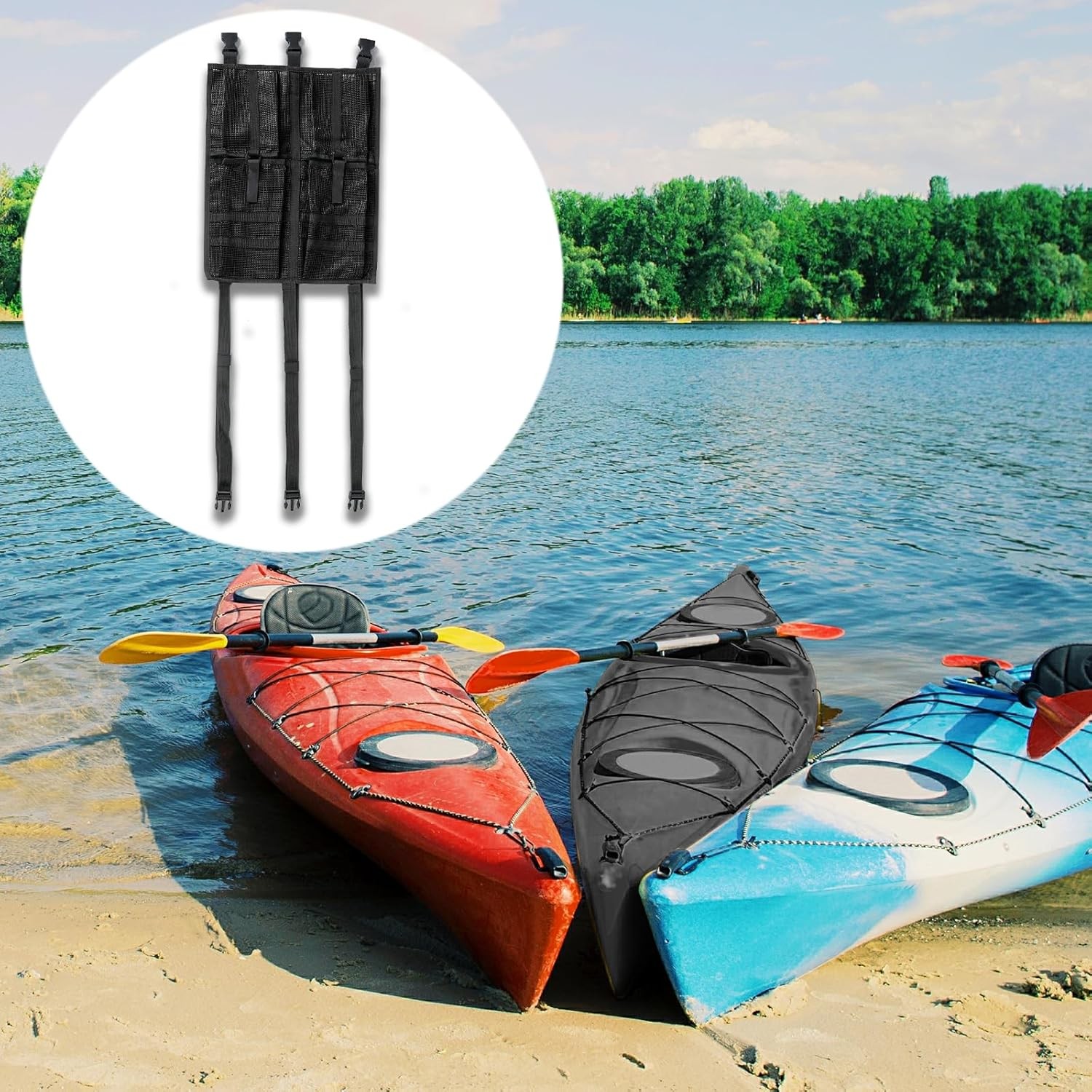 Kayak Canoe Mesh Storage Bag for Seat,Kayak Gear Accessories,Kayak Canoe Seat St