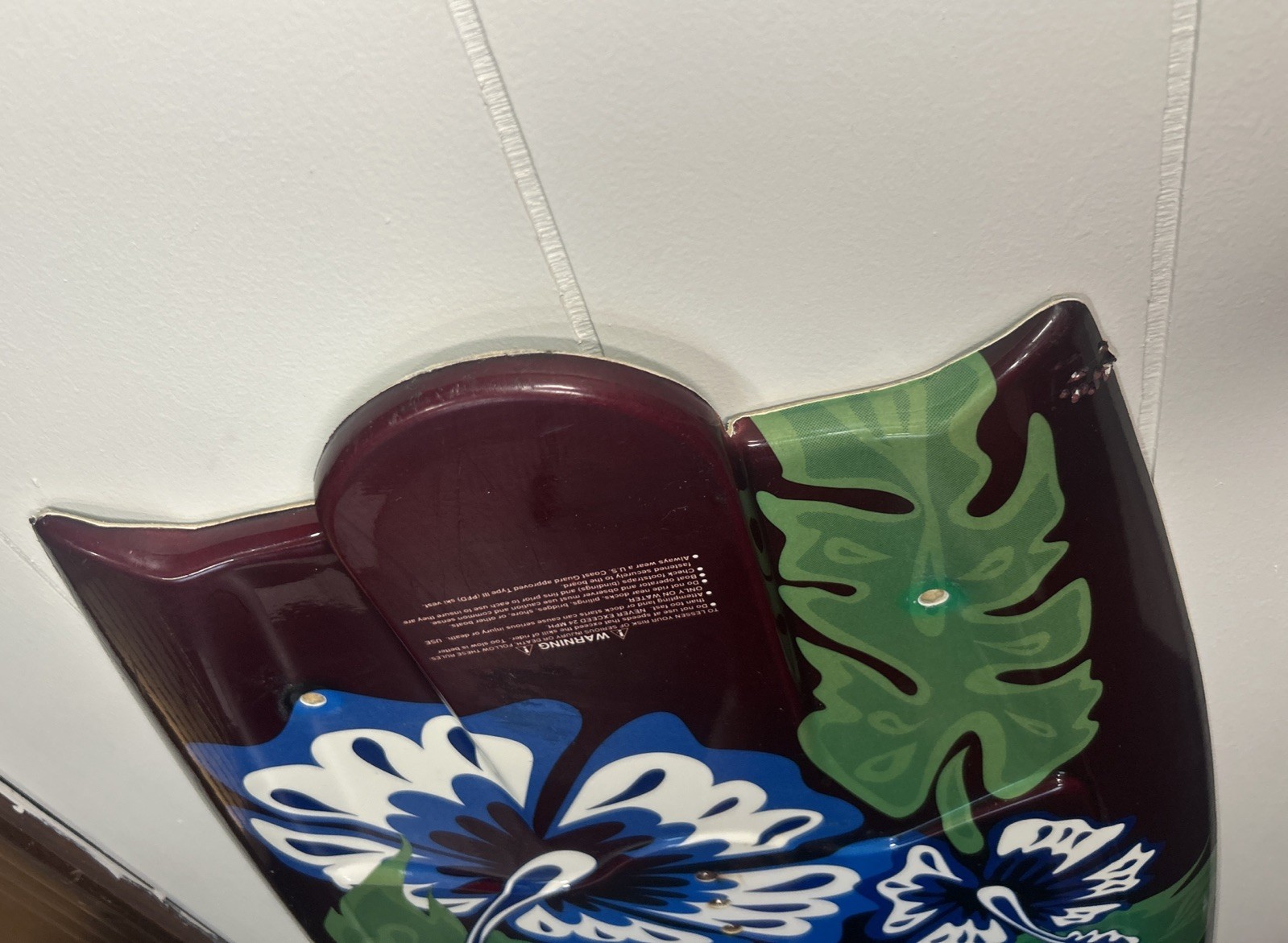 Blindside Wakeboard 132cm Floral Graphic Burgundy/Blue – Board Only