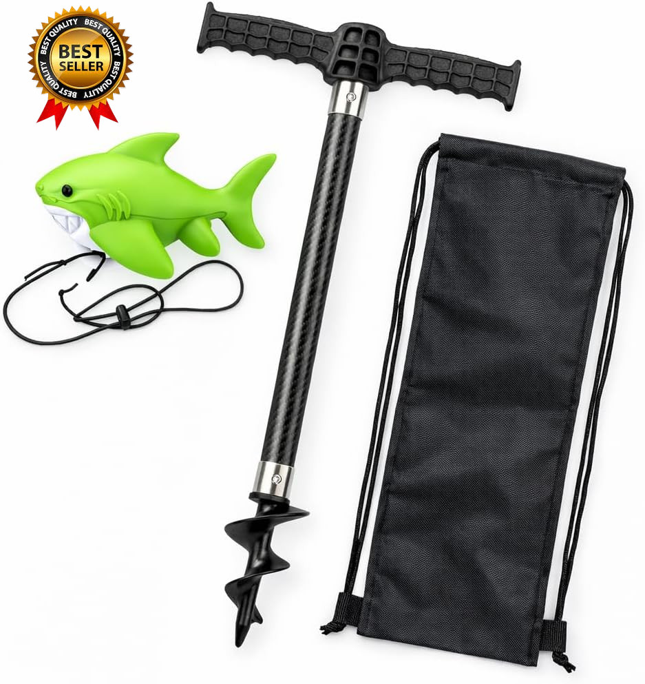 Carbon Fiber Boat Sand Anchor with Reinforced Nylon Auger for Shallow Water, Jet