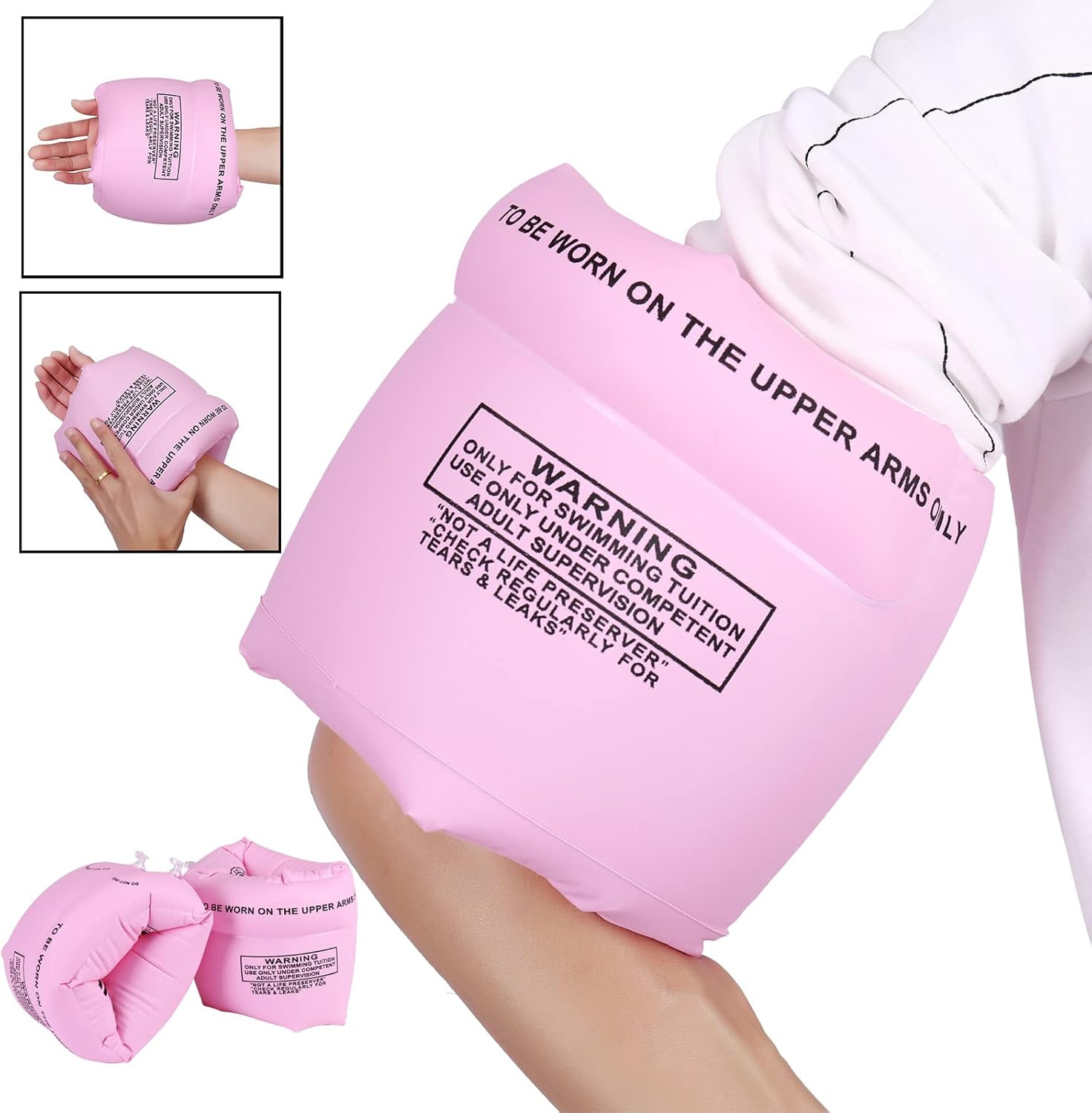 Arm Floaties Inflatable Swim Arm Bands Floater Sleeves Swimming Rings.(2-4-6-8 P