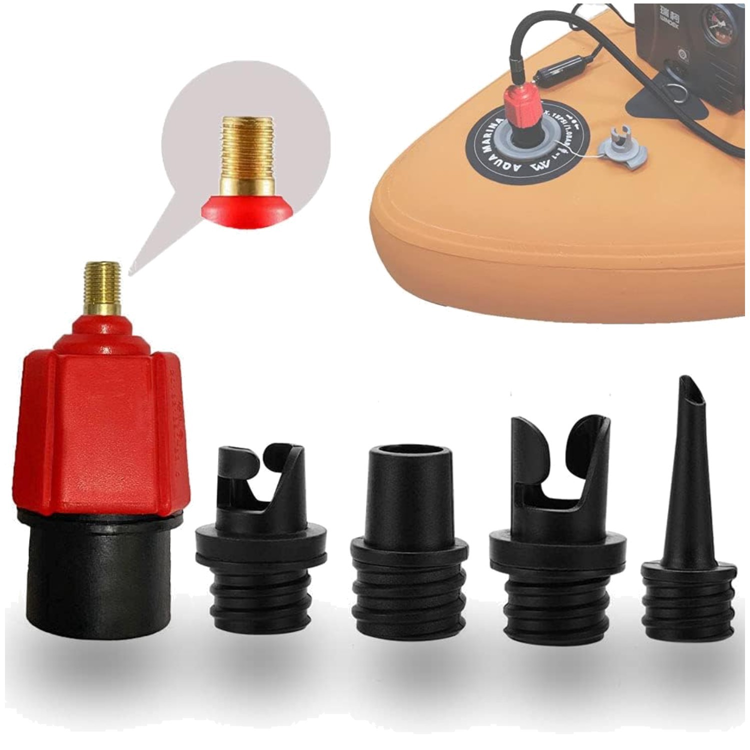 Paddle Board Pump Adapter with 4 Nozzles