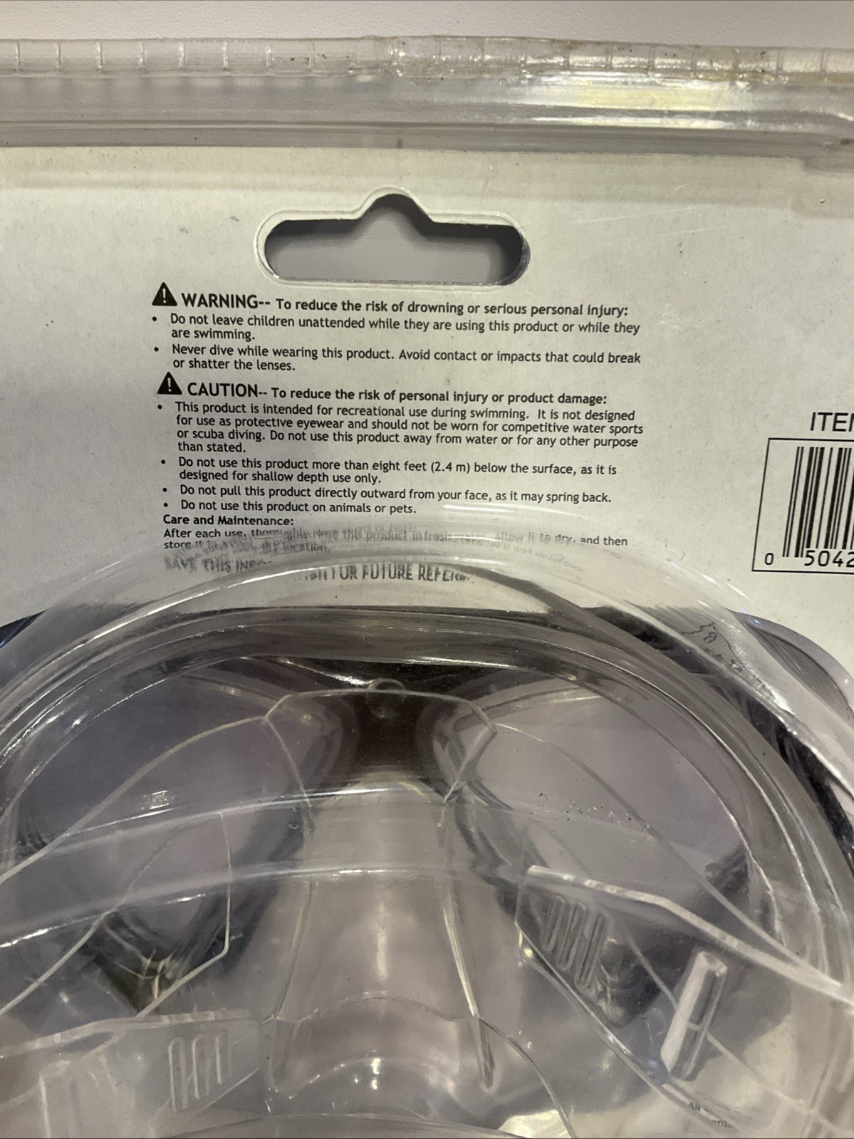 Surf Club Aqua Vision Dive Mask Youth Kid’d Children’s Goggles Polycarbonate NEW