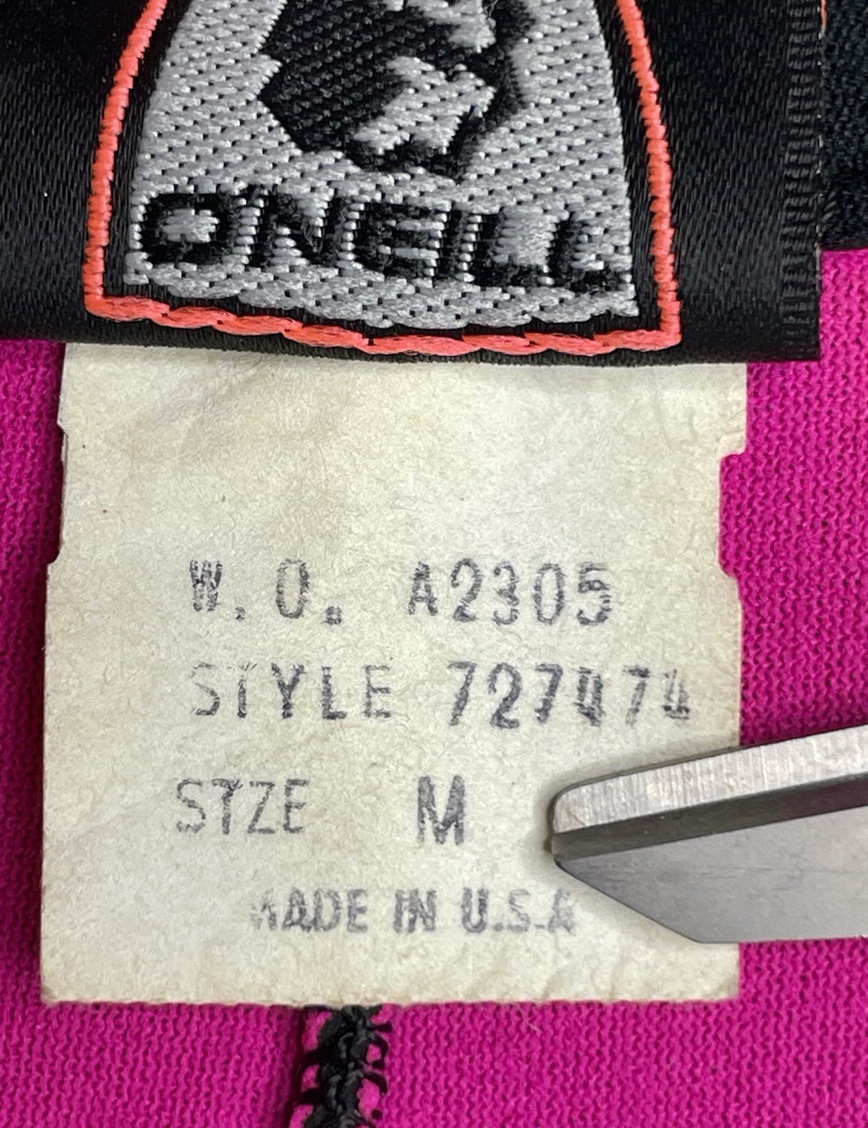 O’Neill Epic Wetsuit Sleeveless M Black Gray Pink 727474 USA Made VTG 90’s