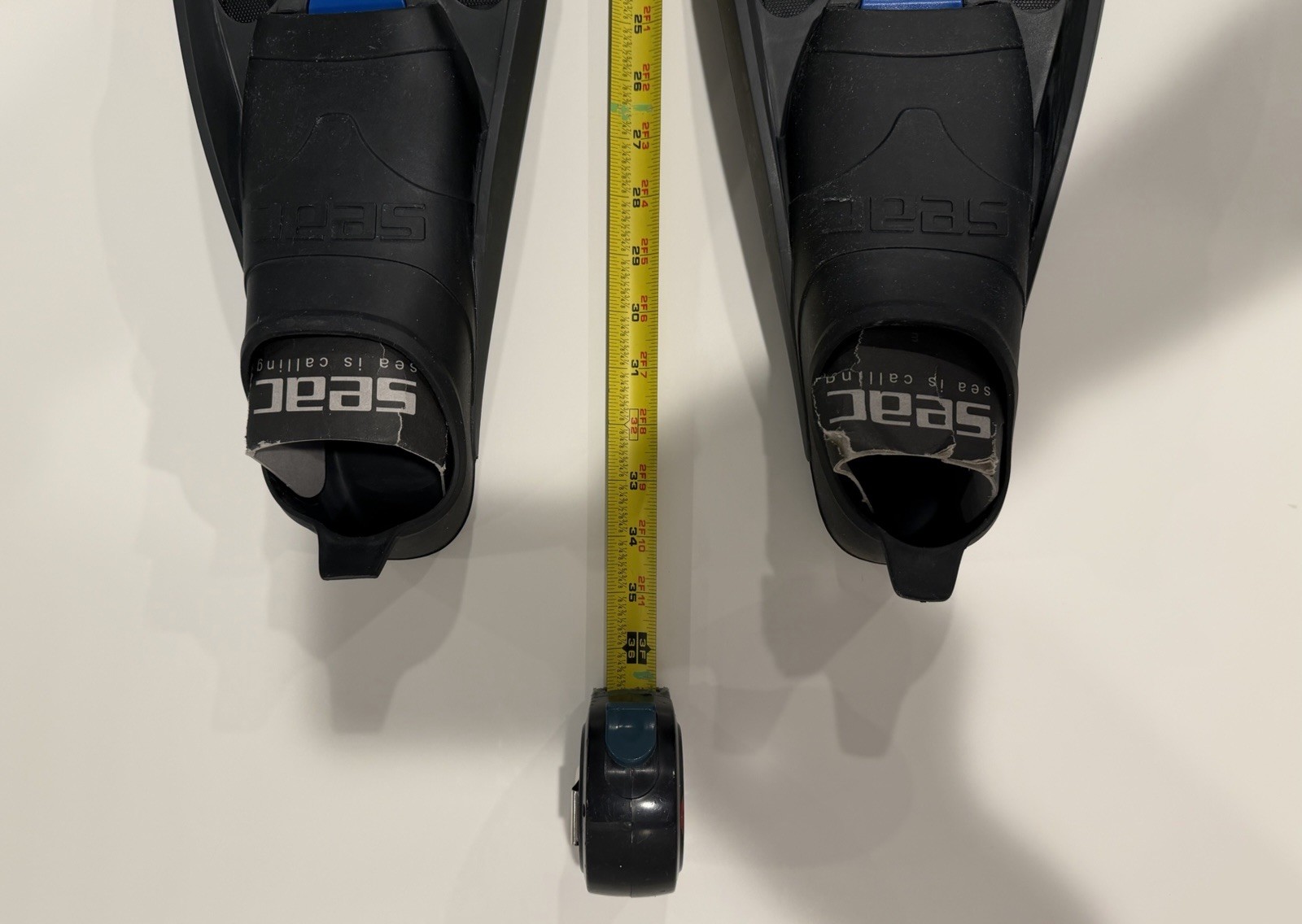SEAC BM-30 Freediving Long Blade Fins EU 36-38 US Men 4.5-5.5 Women 5.5-7