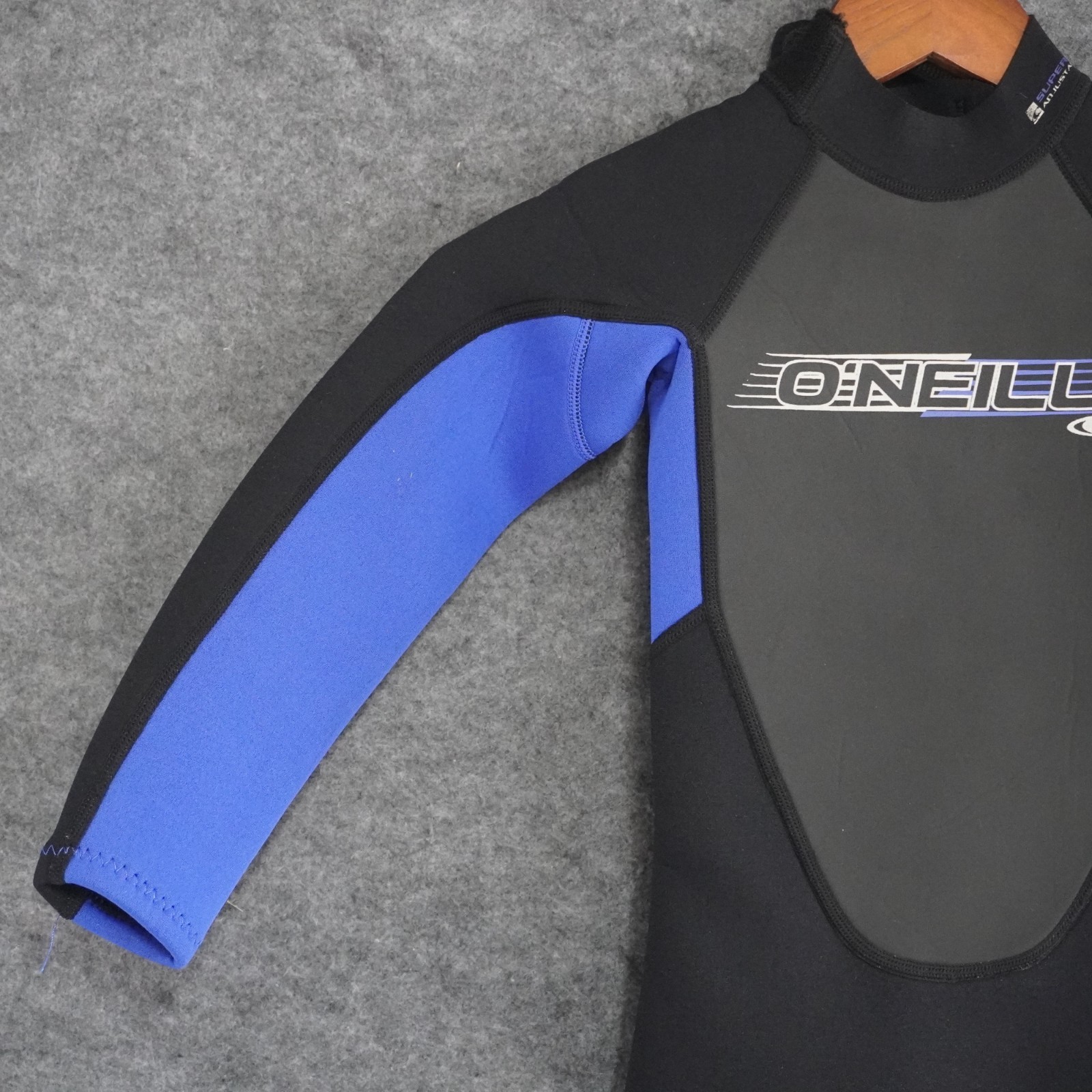 O’Neill Reactor 3/2 Wetsuit Womens 6 Front Zip Surf Full Body Neoprene Blue Blac