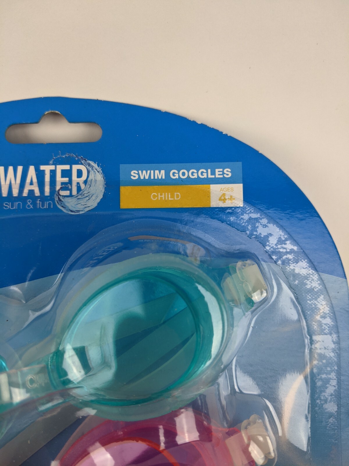 Water Sun & Fun Youth Swim Goggles 3 Count Swimming Pool Beach UV Protect Age 8+
