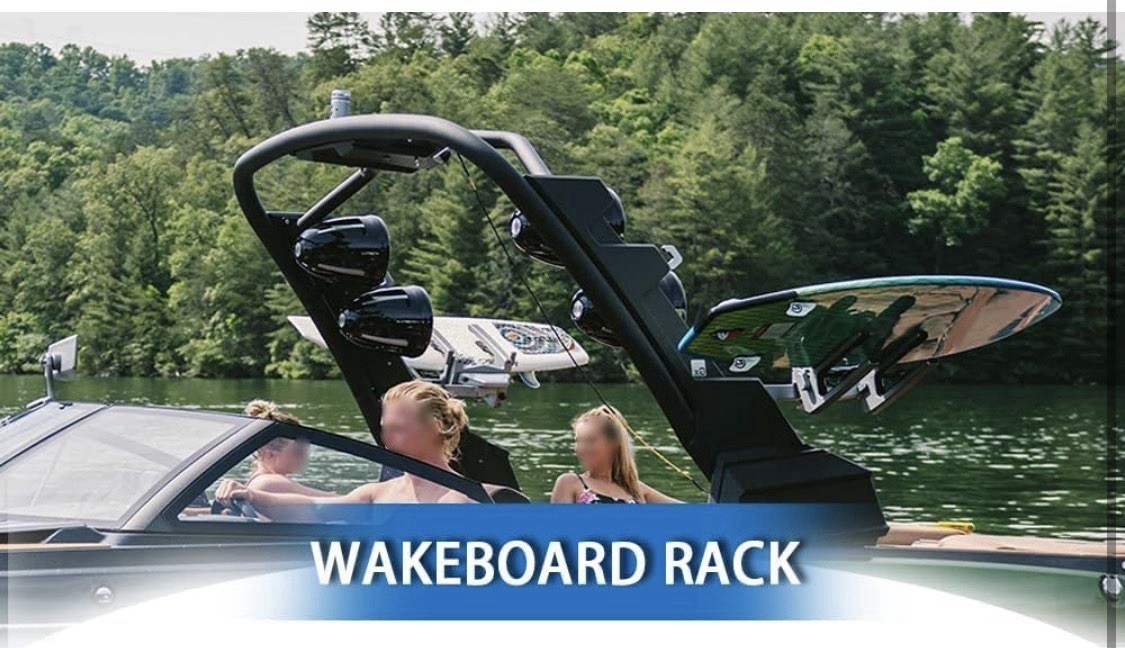 Boat Wakeboard Tower Rack Polished Aluminum Wakeboarding Tower Holder