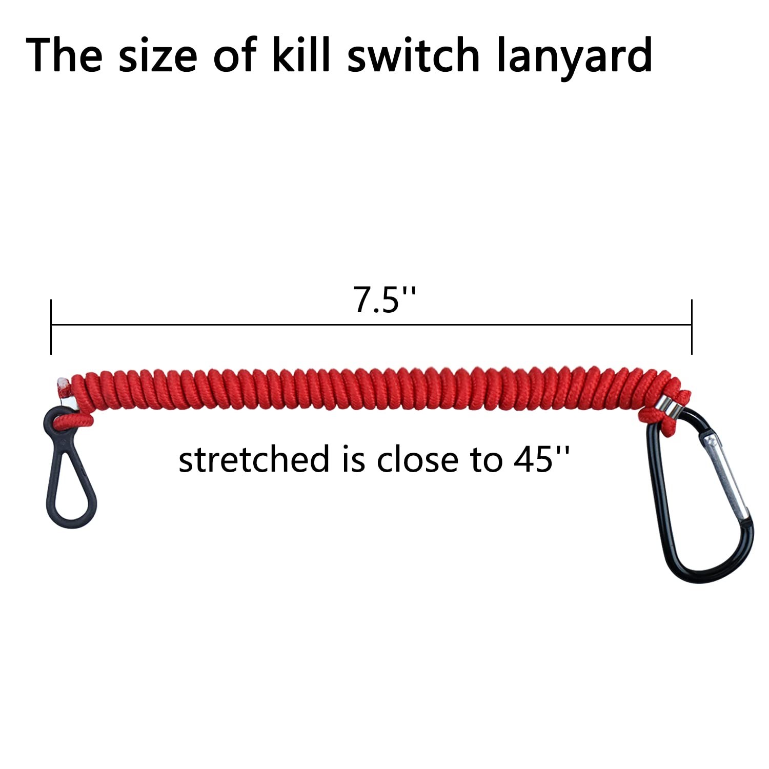 YMHHefy Boat Kill Switch Lanyard with Wrist Strap Compatible Red