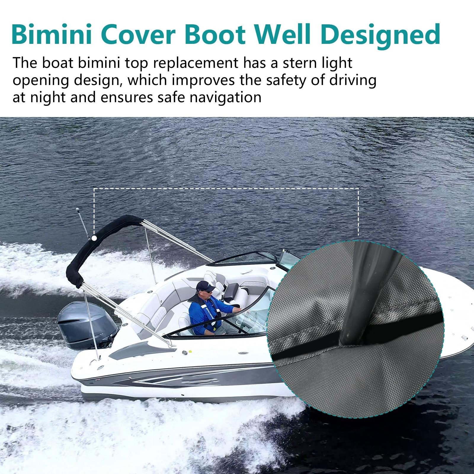 Oversize Replacement Bimini Top Canvas Storage Boot, Fit Large Bulk… Fast Ship