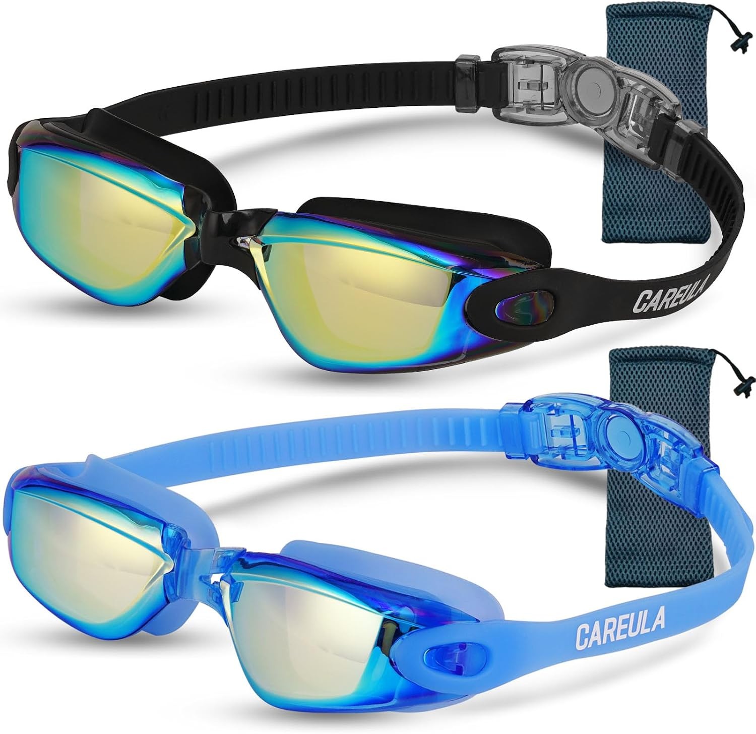 2 Pack Kids Swim Goggles, Swimming Goggles for Kids Toddler Youth 3-8/6-14,