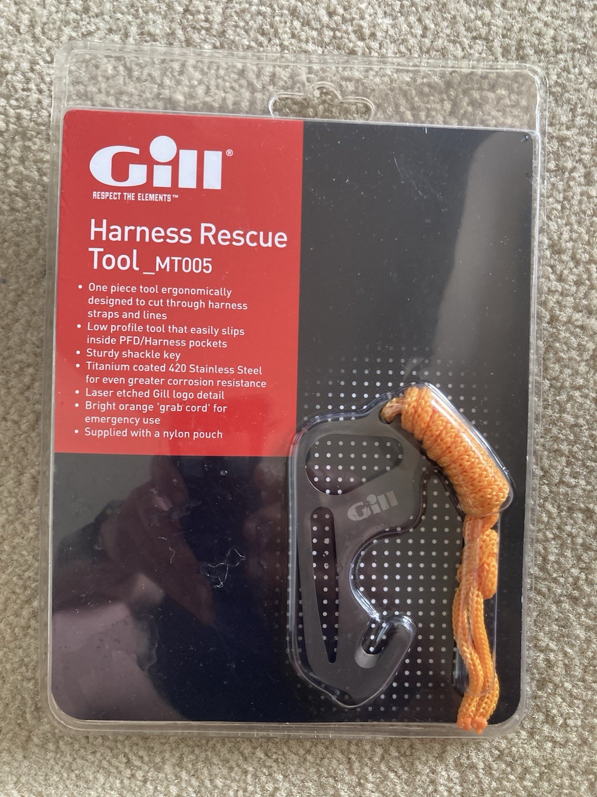 New in Pkg: GILL Brand Harness Rescue Tool MT005 Sailing Climbing