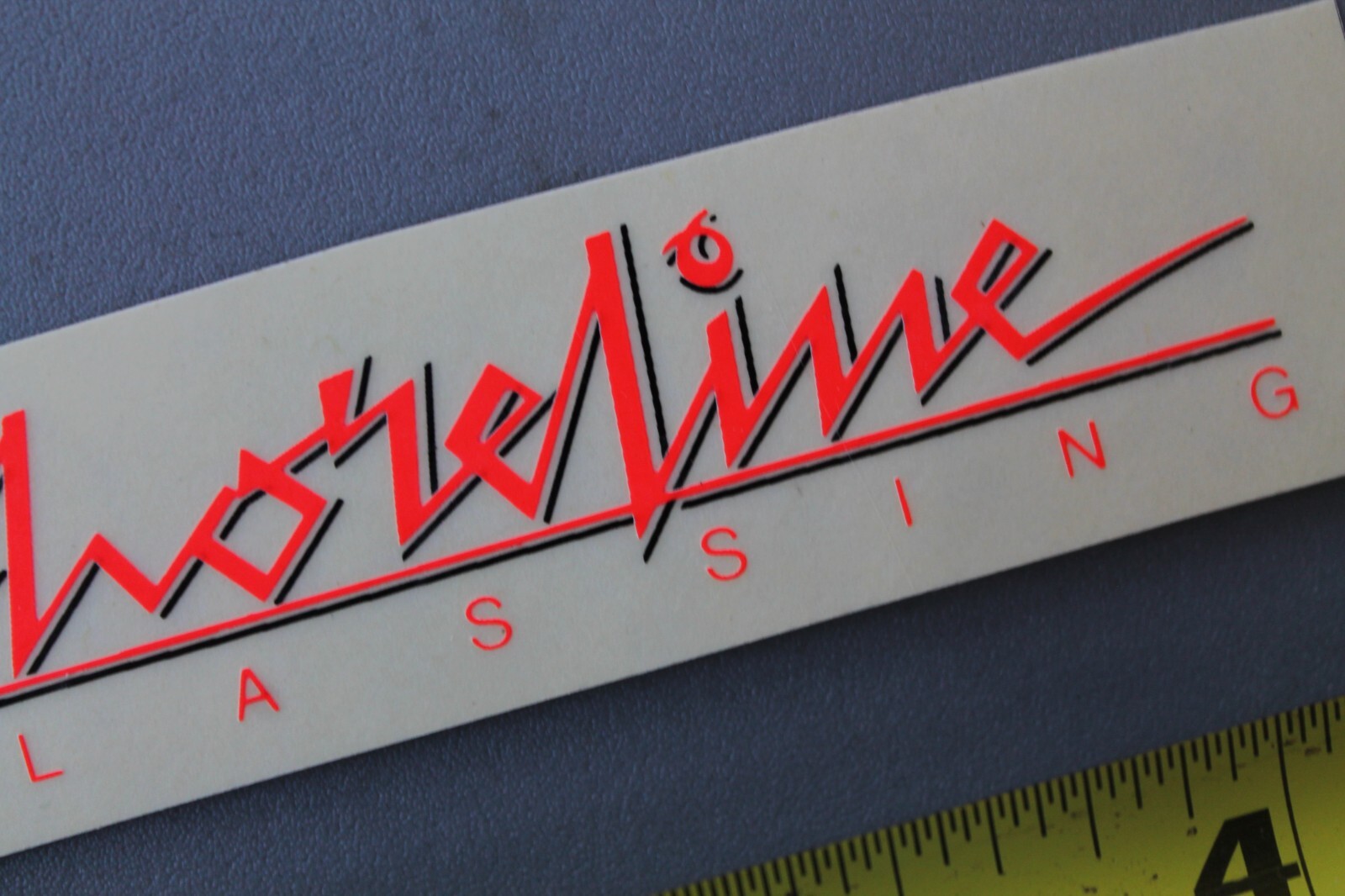 Shoreline Surfboard Glassing Clear Neon Orange OG V69B Vintage Surfing STICKER