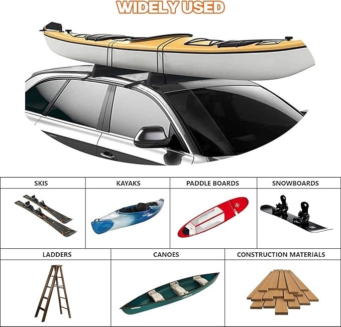 Universal Roof Rack Pad for Kayak Surfboard Canoe – Heavy-Duty, Anti-Slip