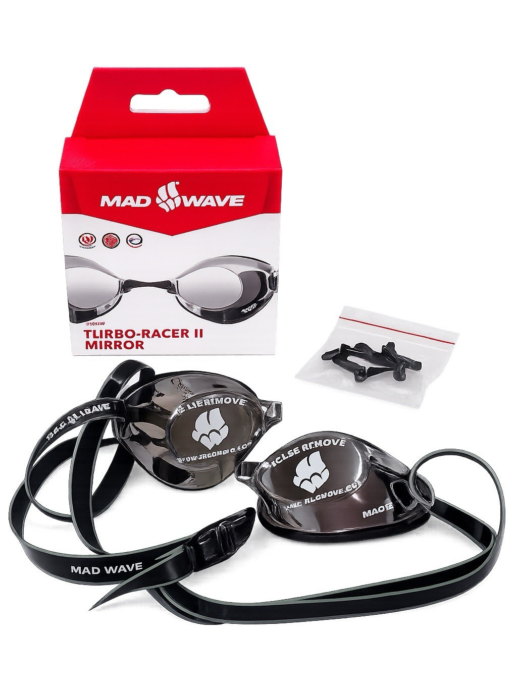 Mad Wave Turbo Racer II Mirror Swimming Goggles for Training & Pool Swimming