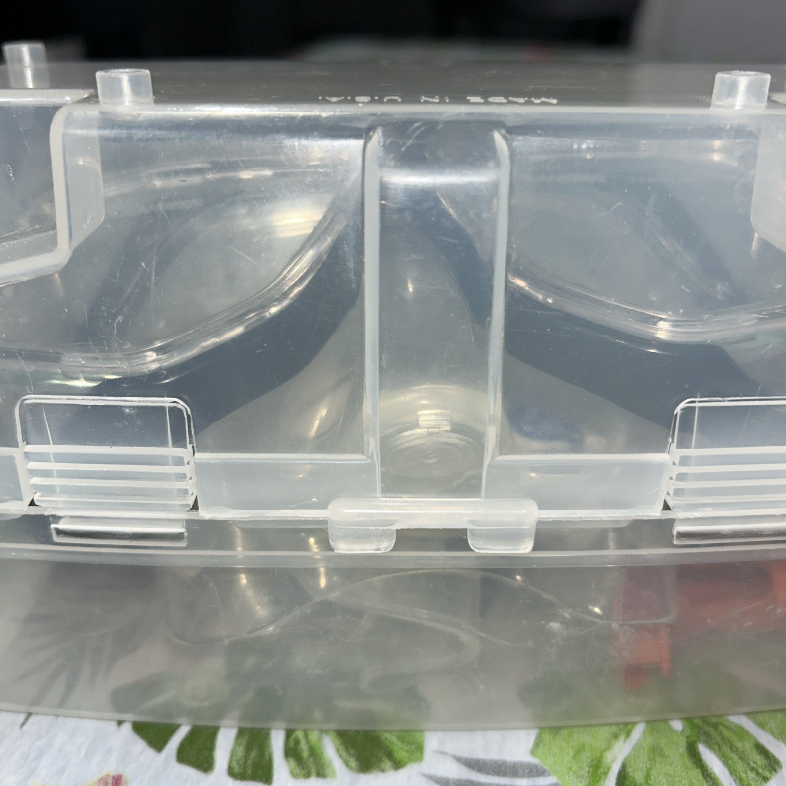Ocean Ways Tempered Glass Snorkel Mask Black Clear Case Antifog Gel & Nose Clip