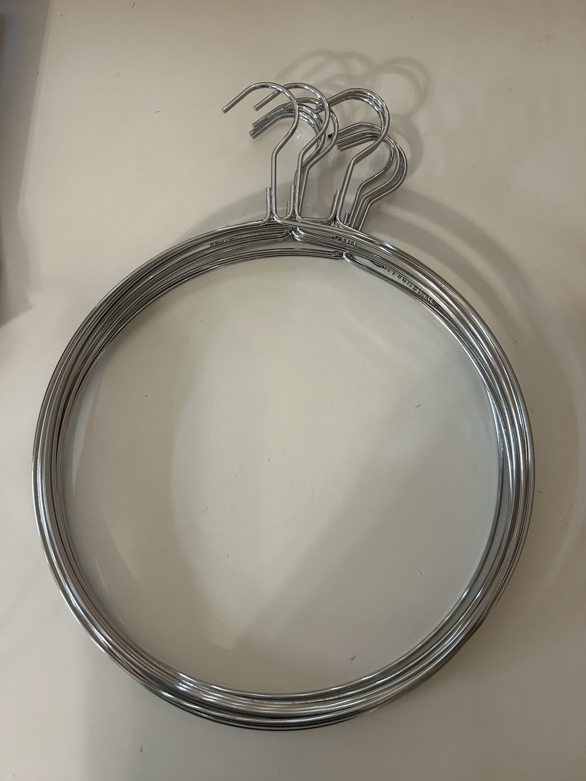 Round Metal Swimwear/Bikini Hanger – 14″, Chrome-Plated (Pack of 12), Silver