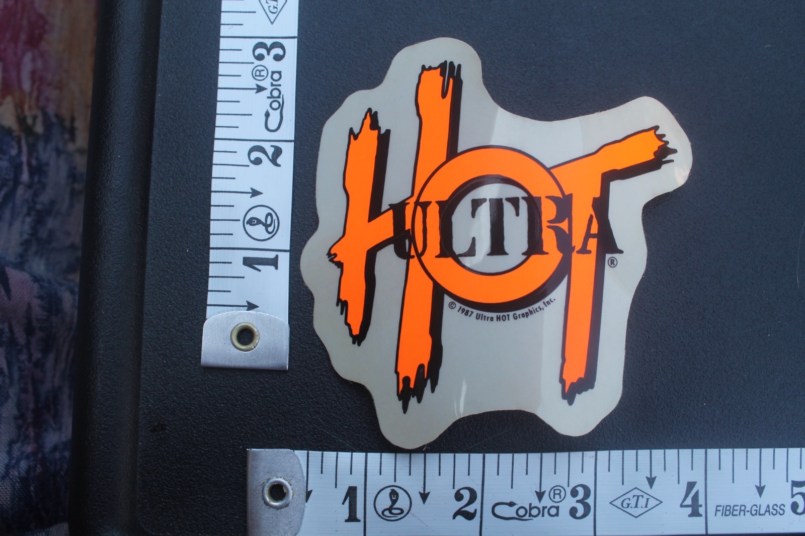 Ultra Hot Surf Neon Orange Clear Rare Original 80’s V8C Vintage Surfing STICKER