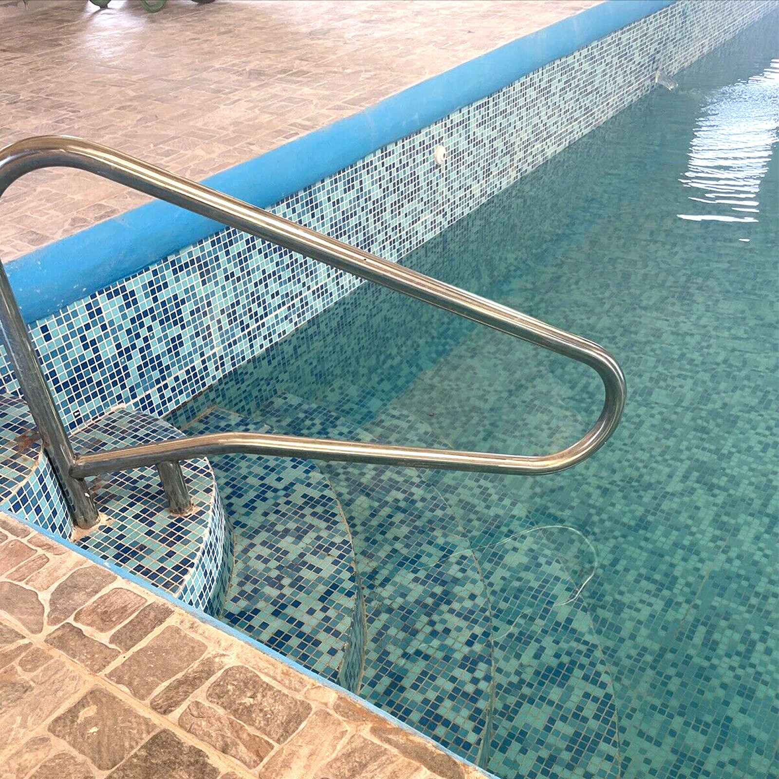 Pair(2PC) Swimming Pool Hand Rail Ladder Handrail Stair Rail 304 Stainless Steel