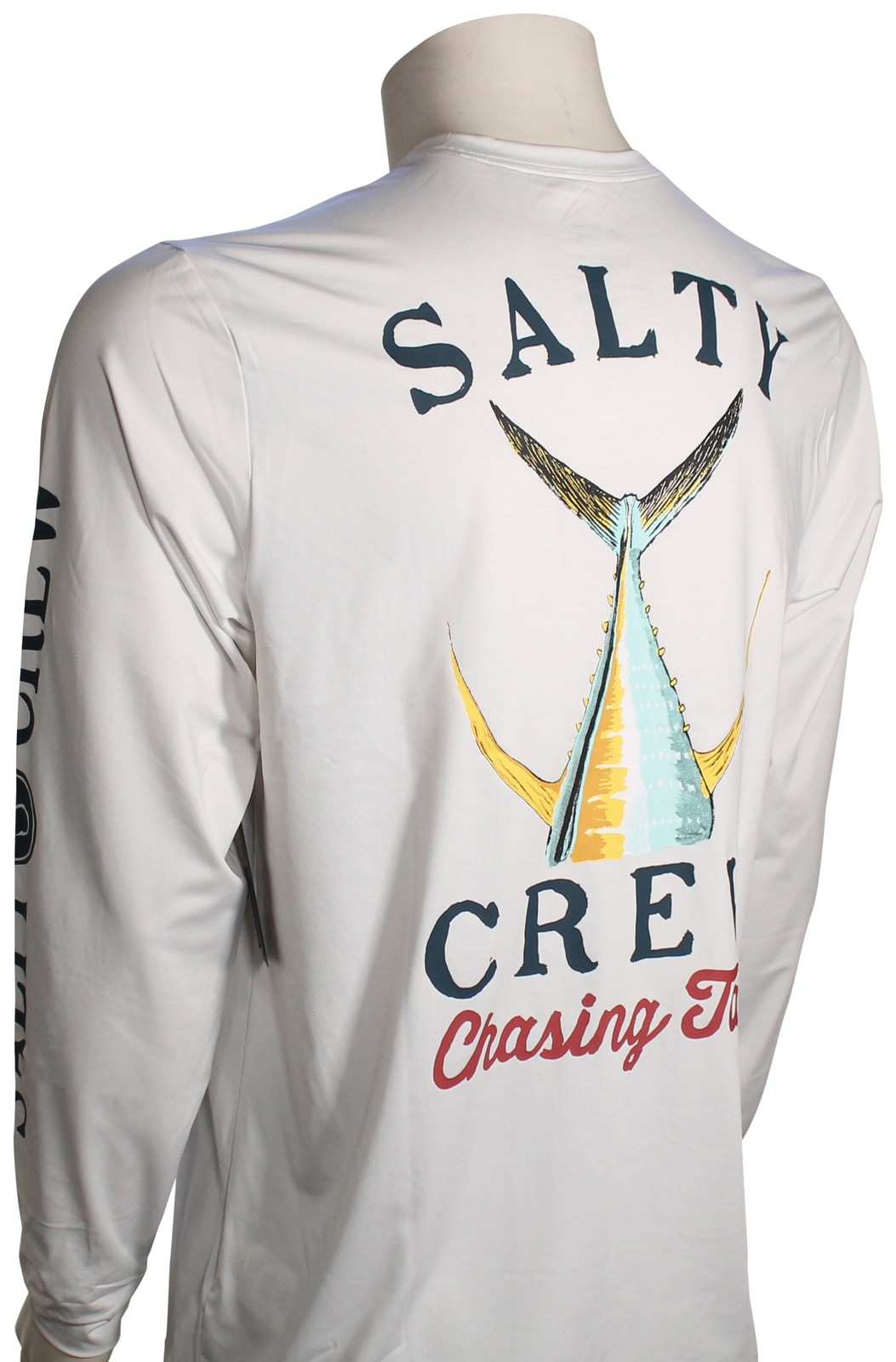 Salty Crew Tailed Tech LS Surf Shirt – White – New