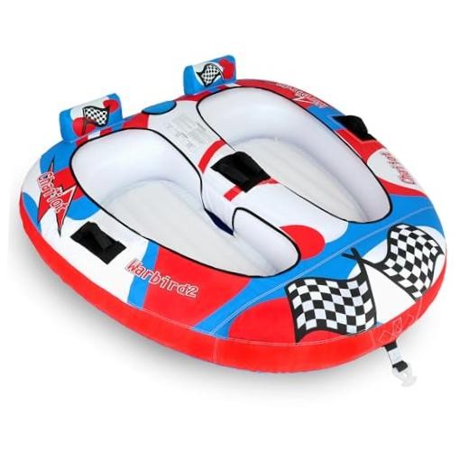 Towable Tube for Boating, 1–2 Person Inflatable Towable Tube with Super Car