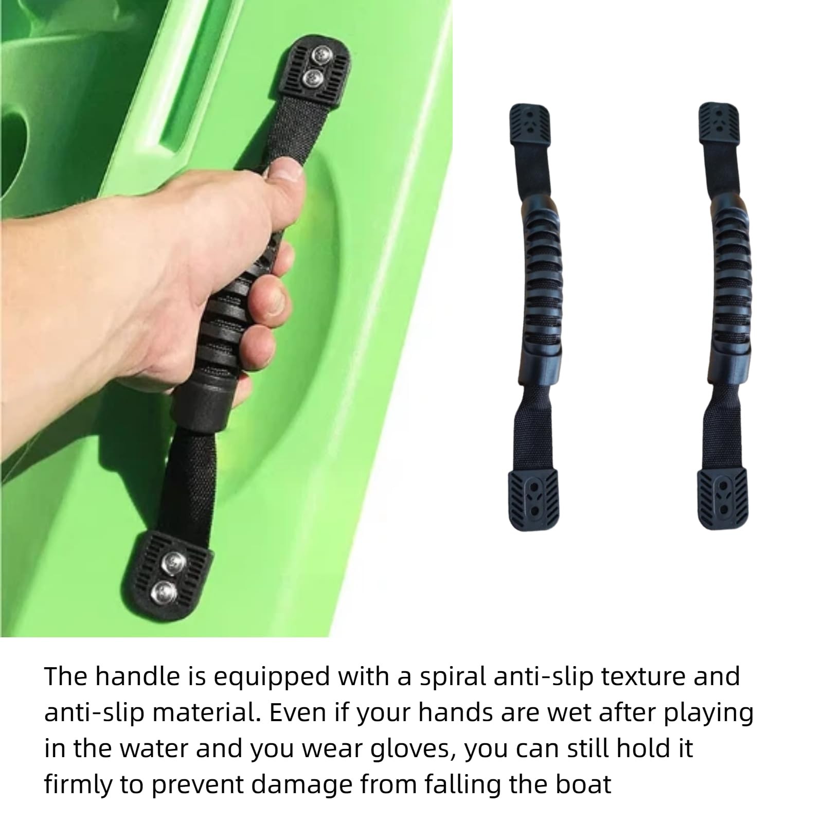 Aissmmeio 2 Pack Kayak Handles, Replacement 11.2″L x 0.98″W, Black