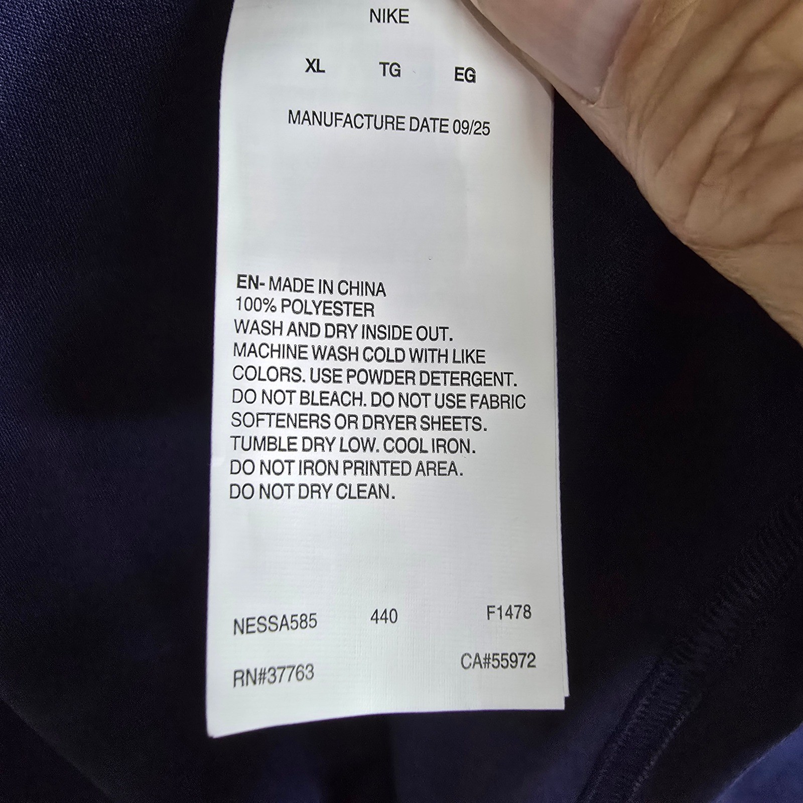 Nike Swim Dri-FIT Sleeveless Rash Guard Navy Blue UPF 40+ NESSA585-440 Mens XL