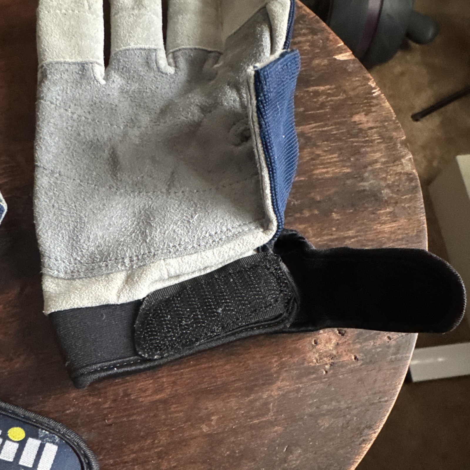 Gill Blue/Gray Fingerless Sailing Gloves Pair w/ Reinforced Palm