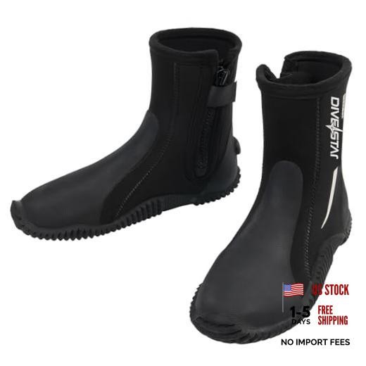 Neoprene Dive Boots, Men Women, 5MM Wetsuit Surf Mens 8 / Womens 9 5mm Black